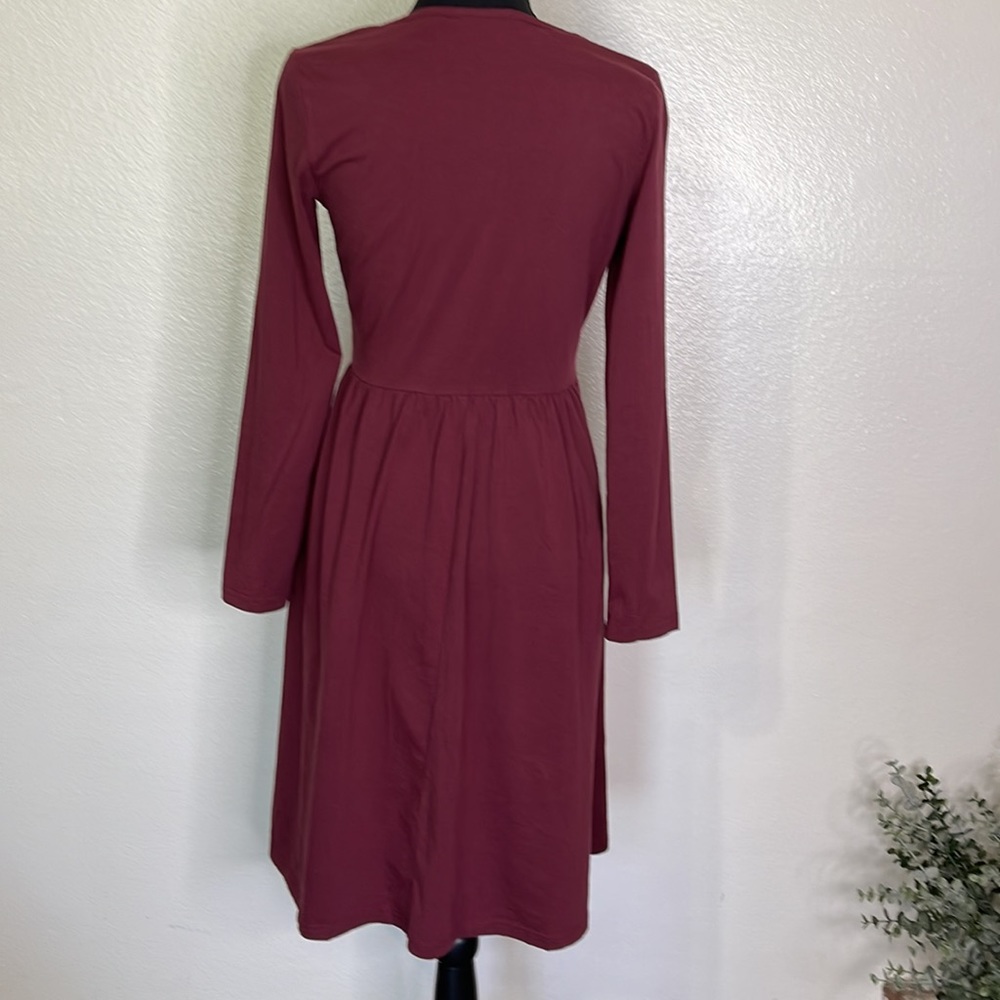 Ouges - Ouges Red Botton Dress Whit Front Packets - image 3